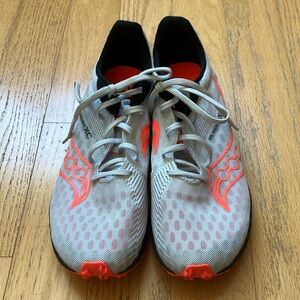 Saucony Men's Kilkenny XC Racing Running Shoes- Gray and Orange, Size 10